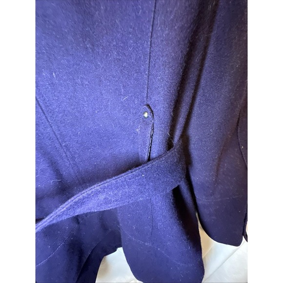Vintage Miss Sixty M60 Purple Wool Blend Belted Lined Coat Size Large - Picture 12 of 16